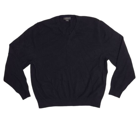 BLOOMINGDALE'S the men's store cashmere black v-neck sweater XXL - Picture 1 of 7